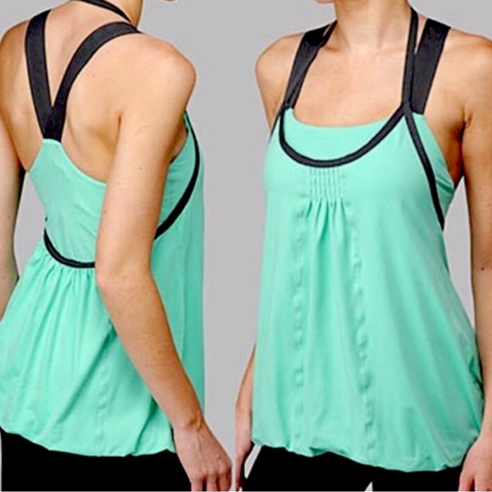 GREY Lululemon Awareness double layer bubble Tank Top